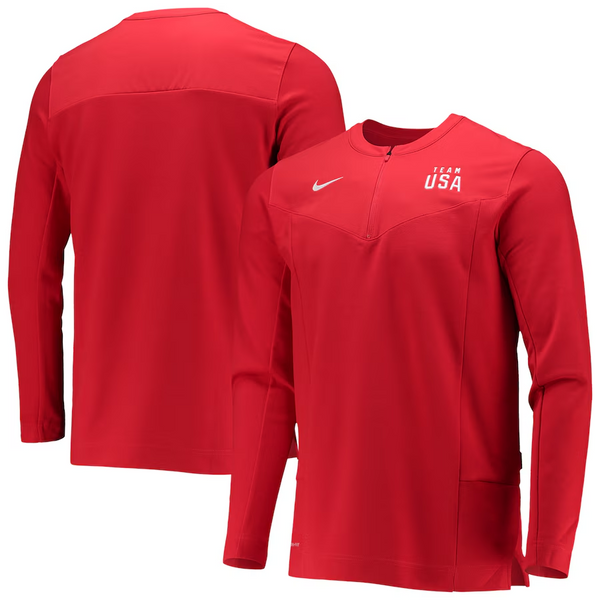 Men's Nike Red Team USA Half-Zip Performance Jacket