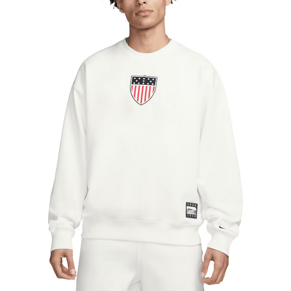 Men's Nike White Team USA Solo Swoosh 1924 Pack Pullover Sweatshirt