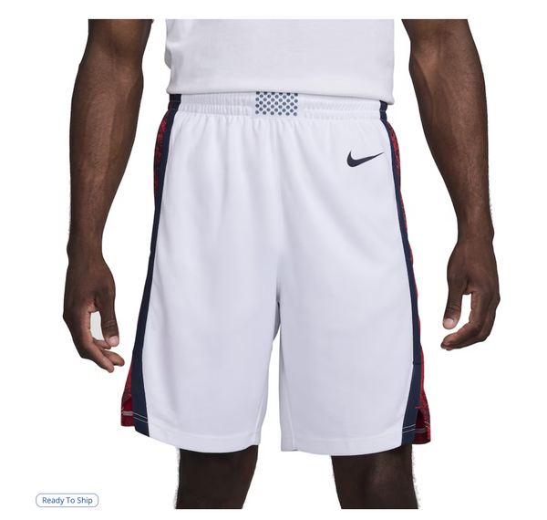 Men's Nike White USA Basketball 2024 Summer Olympics Swingman Shorts